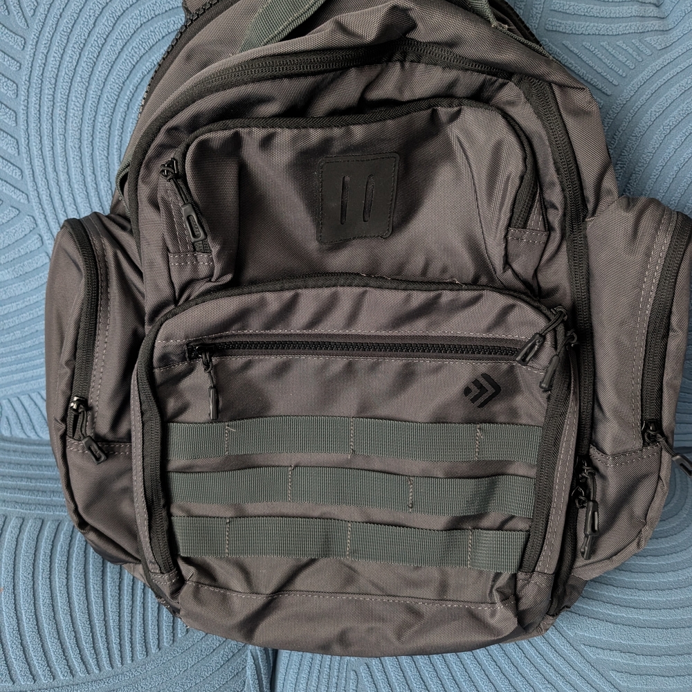 Men's Tactical Backpack - Olive Gray Compact Pack Outdoor Baby
